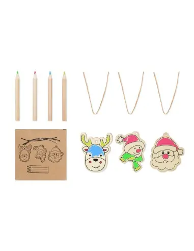 Set adornos madera y dibujar 7CX1535