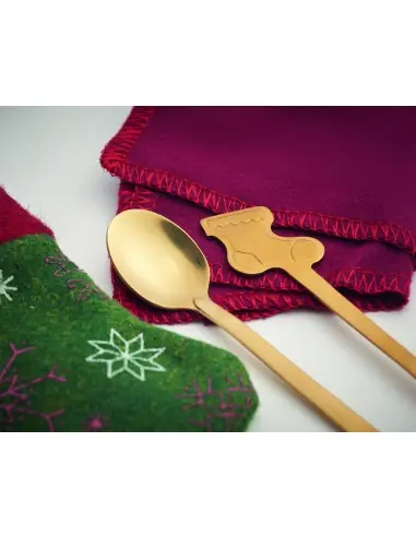 Set cubierto postres navideños 7CX1540