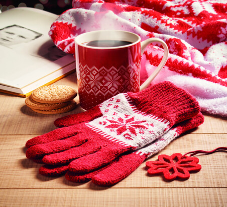 Set de guantes táctiles y taza cerámica 300 ml 12.2 cm