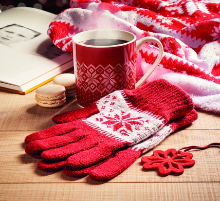 Set de guantes táctiles y taza cerámica 300 ml 12.2 cm