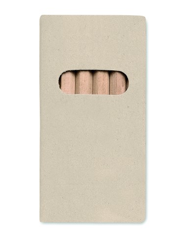 6 lápices de colores en caja Ecológica...