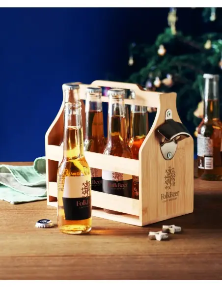 Caja de bambú para 6 cervezas 7MO2110