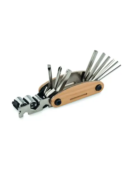 Multiherramienta acero y bambú 7MO2139