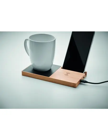 Cargador inalámbrico de bambú 7MO2154