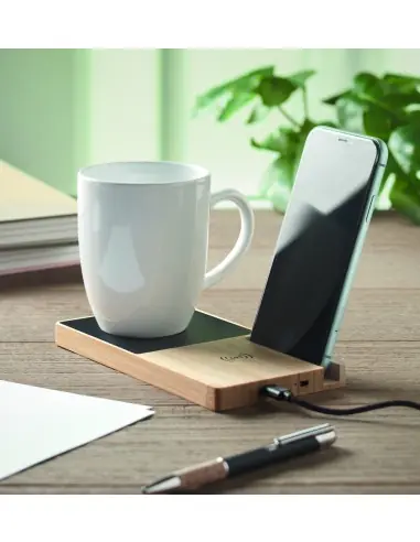 Cargador inalámbrico de bambú 7MO2154