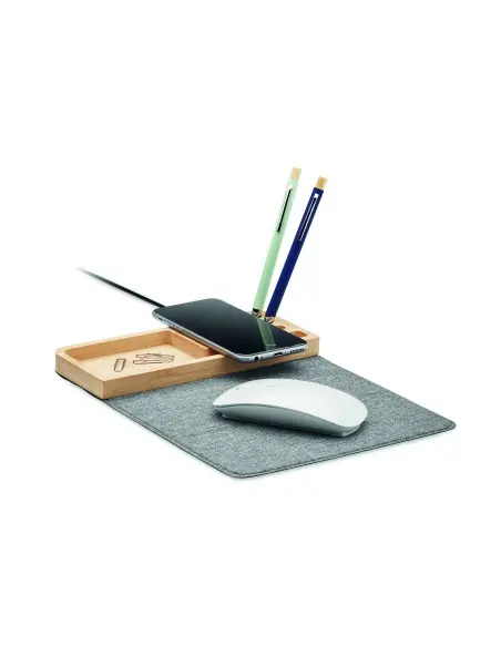 Cargador inalámbrico bambú 15W 7MO2281