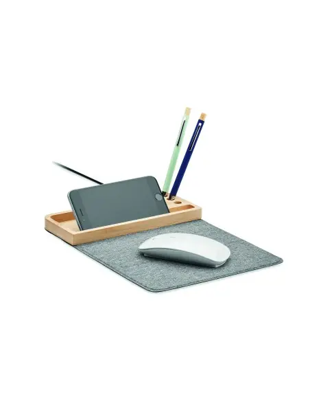 Cargador inalámbrico bambú 15W 7MO2281