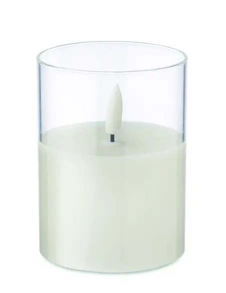 Vela cera LED soporte cristal 7MO2366