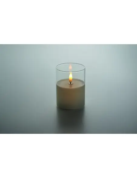 Vela cera LED soporte cristal 7MO2366