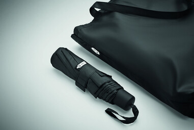 Paraguas plegable RPET antiviento con bolsa integrada
