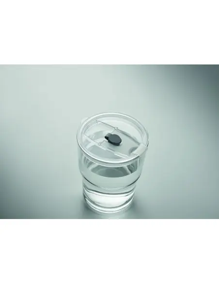 Vaso de cristal con pajita 400m 7MO2502