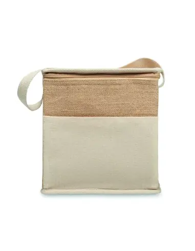 Bolsa nevera de yute y lona 3L 7MO2503