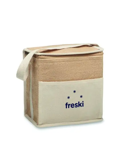 Bolsa nevera de yute y lona 3L 7MO2503