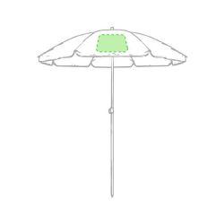 En un panel de la sombrilla