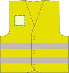 Logo en la parte derecha del pecho