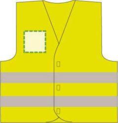 Logo en la parte derecha del pecho