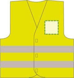 Logo en la parte izquierda del pecho